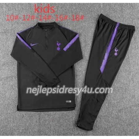 Tottenham Hotspur Dětské Tréninkový Mikina Soupravy Černá 2018/19